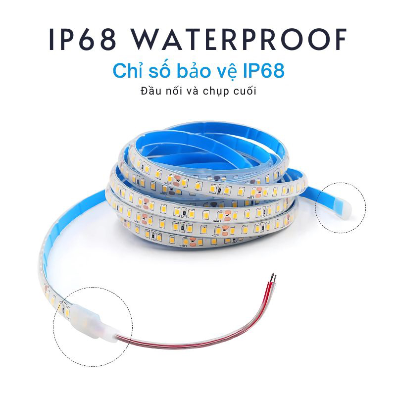 Led dây DC 24V IP68 12W/m (Cuộn 5m - dùng ngoài trời) | AKST-2412IP68 - Ảnh 5