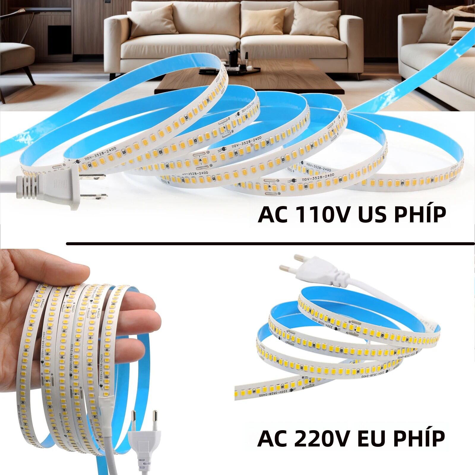 Led dây DC 24V IP68 12W/m (Cuộn 5m - dùng ngoài trời) | AKST-2412IP68 - Ảnh 8