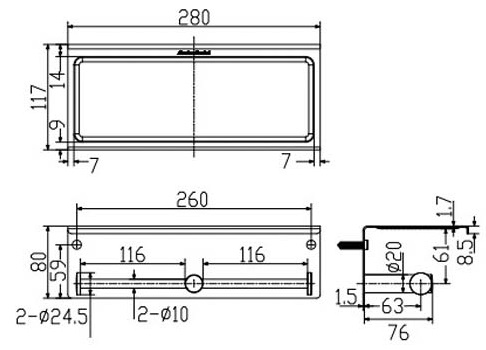 ban-ve-american-standard-wf-1499 Bản vẽ kích thước khay giấy American Standard WF 1499