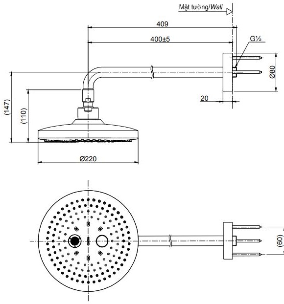 ban-ve-bat-sen-toto-tbw01004a-gan-tuong Bản vẽ bát sen tắm TBW01004 TOTO gắn tường