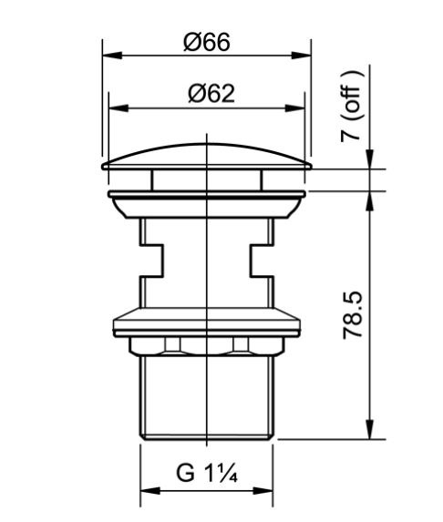 ban-ve-chan-nuoc-toto-t6jv6-mb Bản vẽ kích thước bộ xả nhấn chậu Toto T6JV6-MB