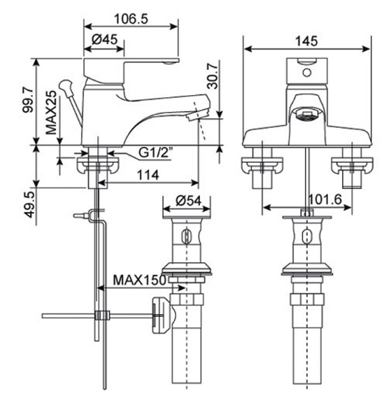 ban-ve-ky-thuat-voi-lavabo-american-standard-wf-6502 Bản vẽ kỹ thuật vòi lavabo american WF6502