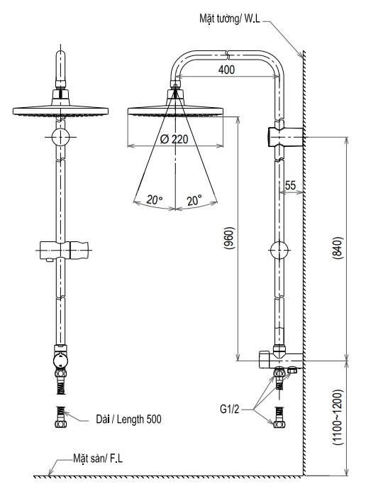 ban-ve-sen-cay-toto-dm907cs Bản vẽ kỹ thuật cây sen DM907CS