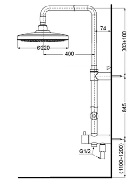 ban-ve-than-sen-cay-toto-tbw01001b1 Bản vẽ kỹ thuật thân cây sen TBW01001B1