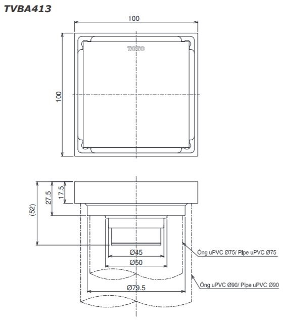 ban-ve-toto-tvba413 Bản vẽ kỹ thuật phểu Toto TVBA 413