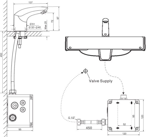 ban-ve-voi-lavabo-american-wf-8601-cam-ung Bản vẽ kích thước vòi lavabo cảm ứng American WF-8611