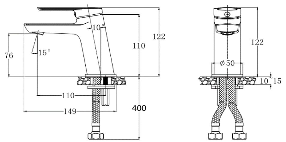 ban-ve-voi-lavabo-caesar-b200cp Bản vẽ vòi chậu lavabo B 200 CP Caesar