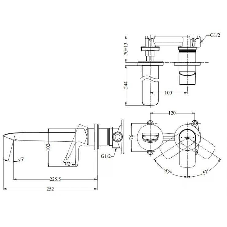 ban-ve-voi-lavabo-toto-tlg04310bb-mbl Bản vẽ kích thước vòi TOTO TLG04310BB MBL âm tường