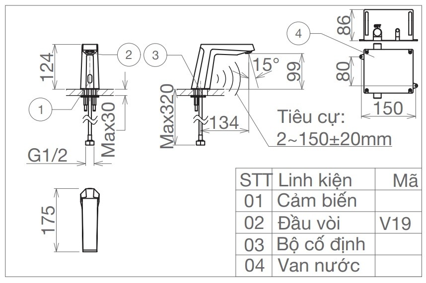 ban-ve-voi-viglacera-vg1028 Bản vẽ kỹ thuật vòi lavabo cảm ứng VG 1028