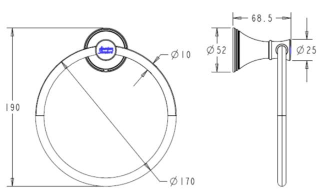 ban-ve-vong-treo-khan-american-wf-0290 Bản vẽ kích thước vòng treo khăn American Wf-0290