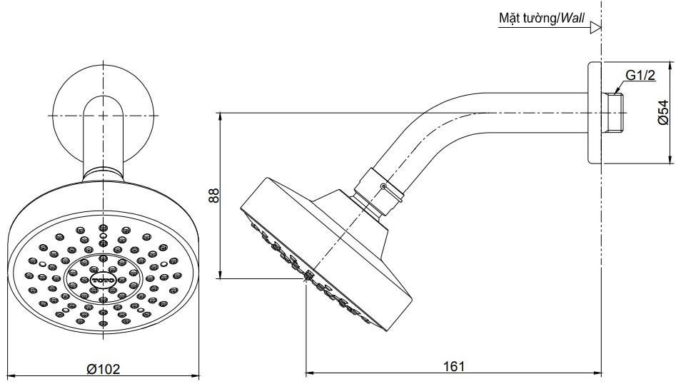 bat-sen-toto-tbw01012b Bản vẽ bát sen TOTO TBW01012B gắn tường