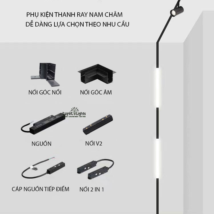 Thanh Ray Nam Châm Nổi Series 3.0 Loại Dày - Dài 2m | AKS3-36 - Akimi - Ảnh 2