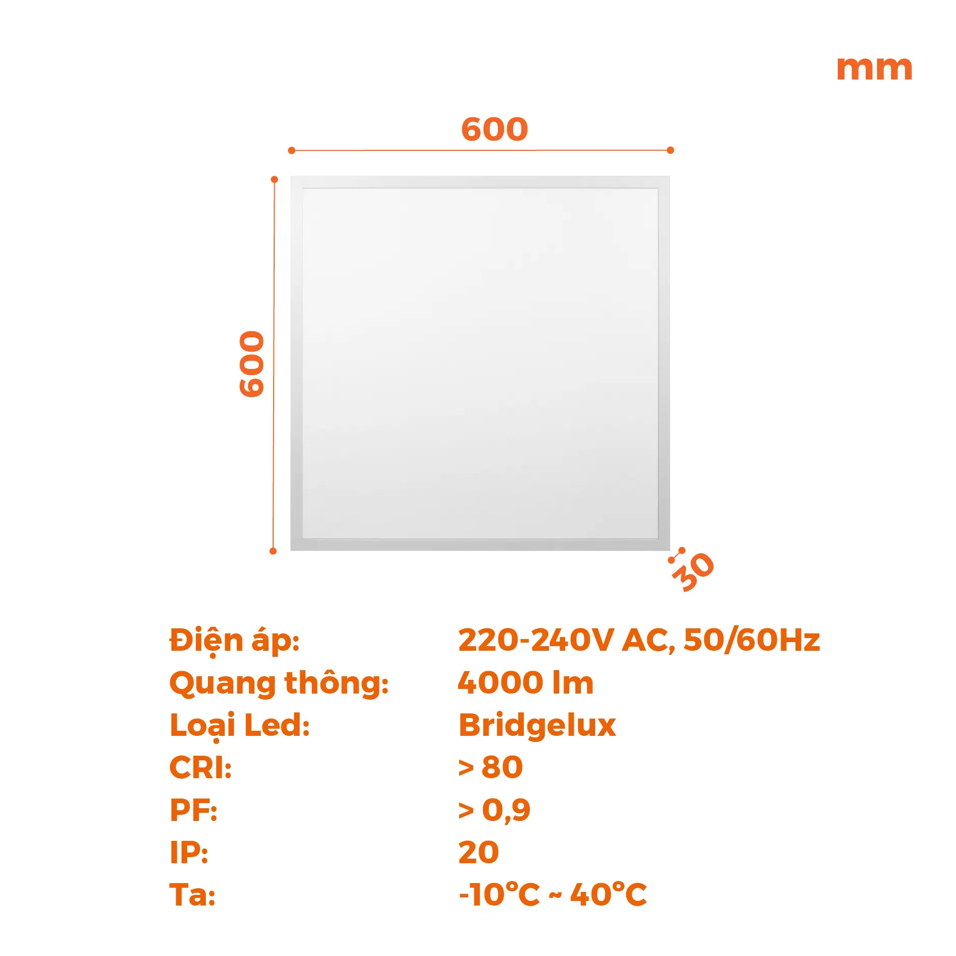 Đèn LED Panel Nanoco 600x600 - 40W - Ảnh 5