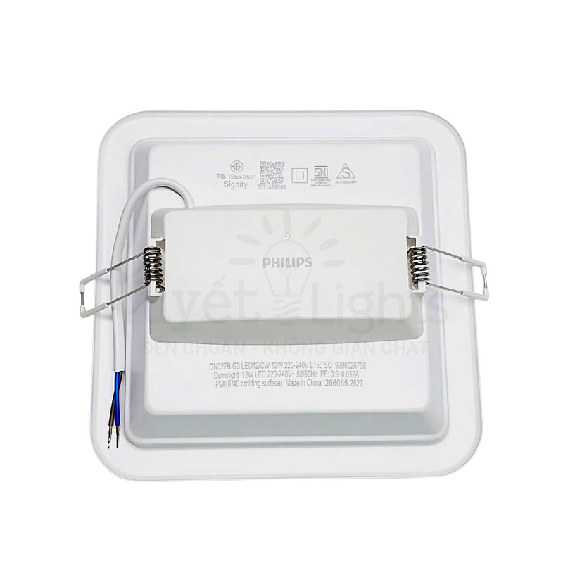 Âm Trần Philips LED Vuông DN027B G3 LED12 L150 SQ (12W L150) - Ảnh 8