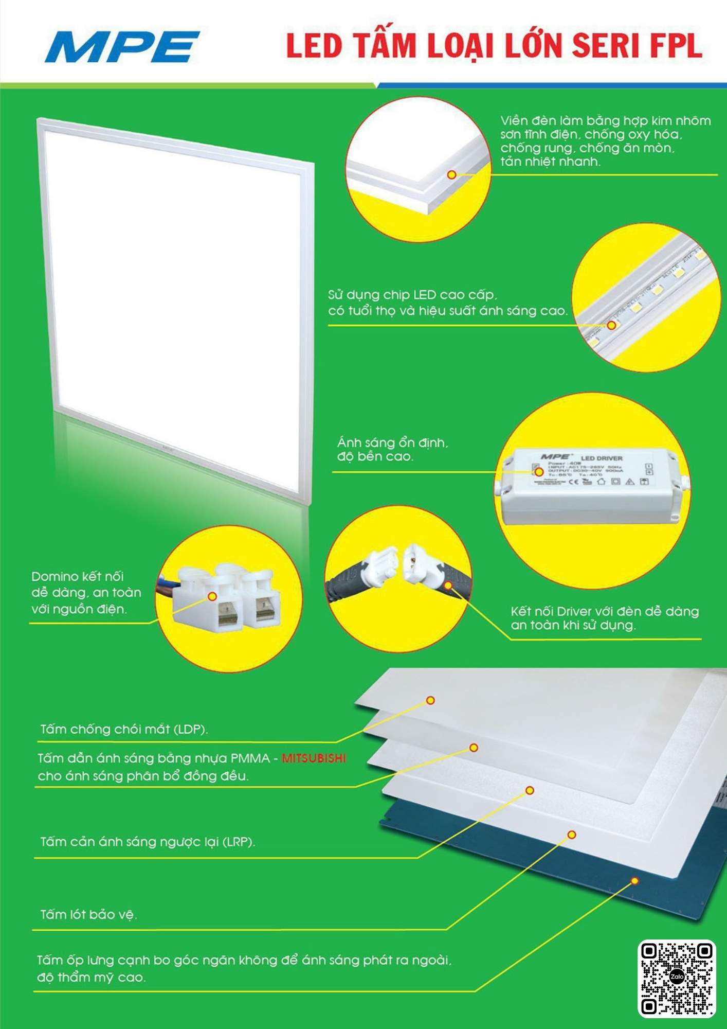 led-panel-mpe-600x600-1 Đèn Led Panel MPE 600x600 - 40W chính hãng