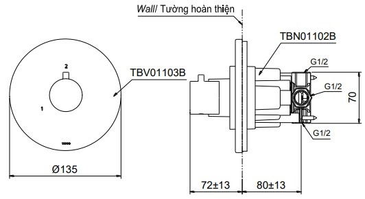 van-chuyen-huong-toto-tbv01103b-tbn01102b Bản vẽ van chuyển hướng TOTO TBV01103B TBN01102B