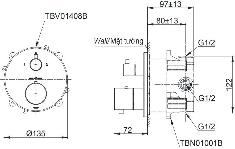 van-dieu-chinh-nong-lanh-toto-tbv01408b-tbn01001b Bản vẽ van điều chỉnh nóng lạnh TOTO TBV01408B TBN01001B