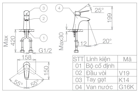 voi-lavabo-viglacera-vg114 Bản vẽ kỹ thuật vòi lavabo Viglacera VG 114