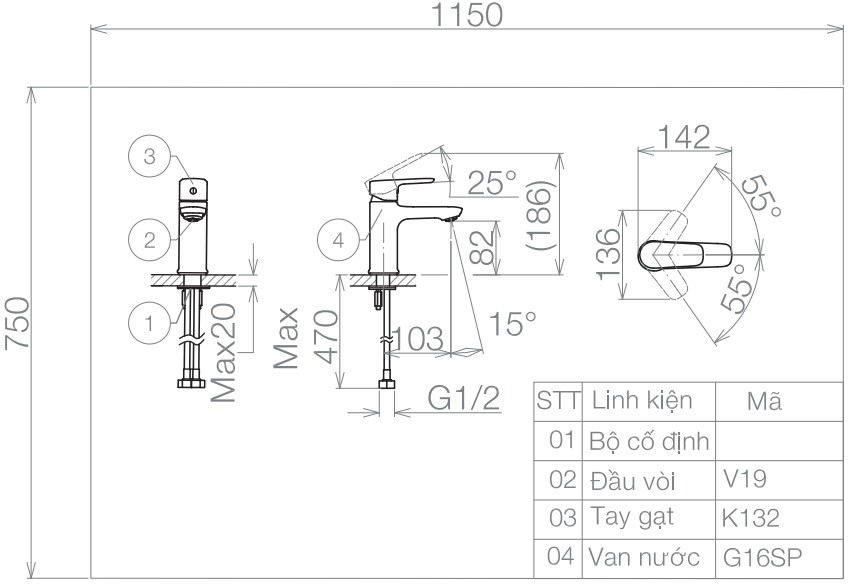 voi-lavabo-viglacera-vg132-2 Bản vẽ kích thước vòi VG132 Viglacera nóng lạnh
