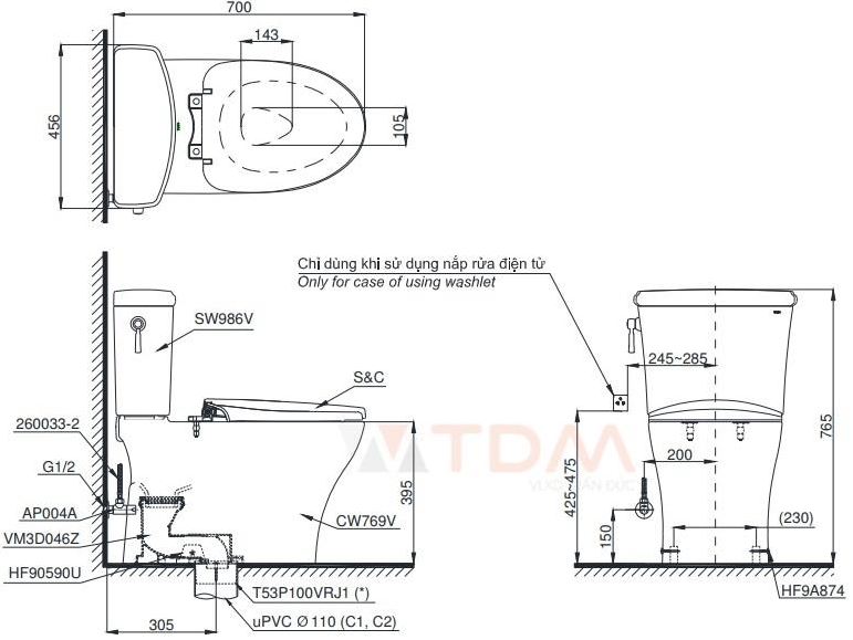ban-ve-cs986gt3 Bồn cầu TOTO CS986E4