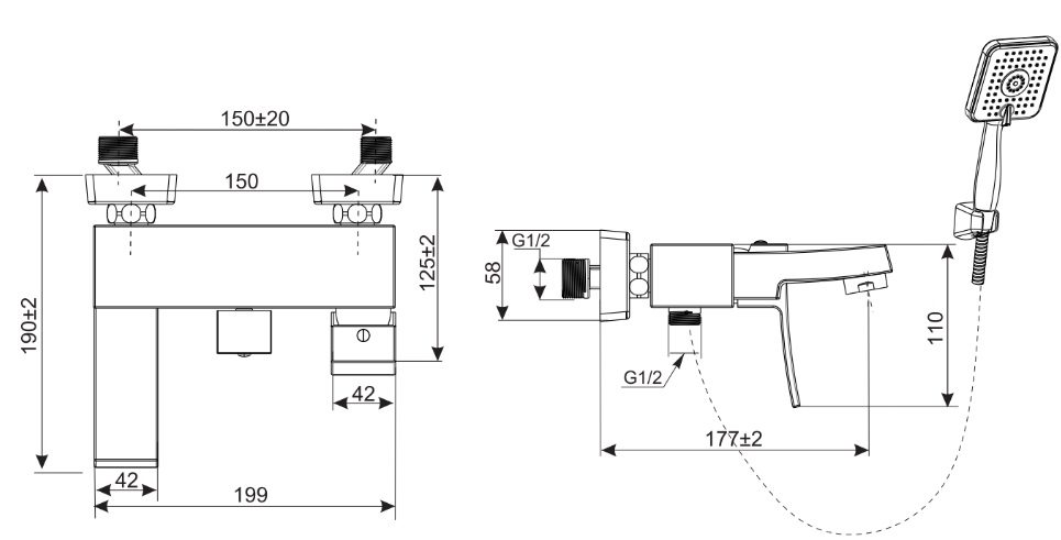 ban-ve-sen-tam-inax-bfv-403s Bản vẽ kích thước vòi hoa sen Inax BFV403S