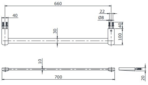 ban-ve-thanh-treo-khan-toto-tx701ars Bản vẽ thanh treo khăn TOTO TX 701ARS